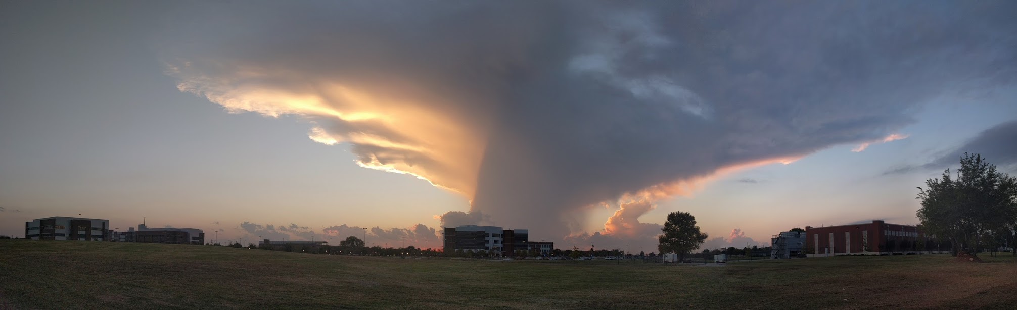 Thunderstorm viewed from east side of OU Research Campus South